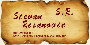 Stevan Resanović vizit kartica
